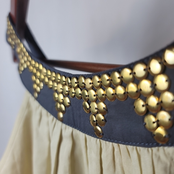 NWT THML 100%Cotton Brass Embroidered Shift Dress - Picture 2 of 10